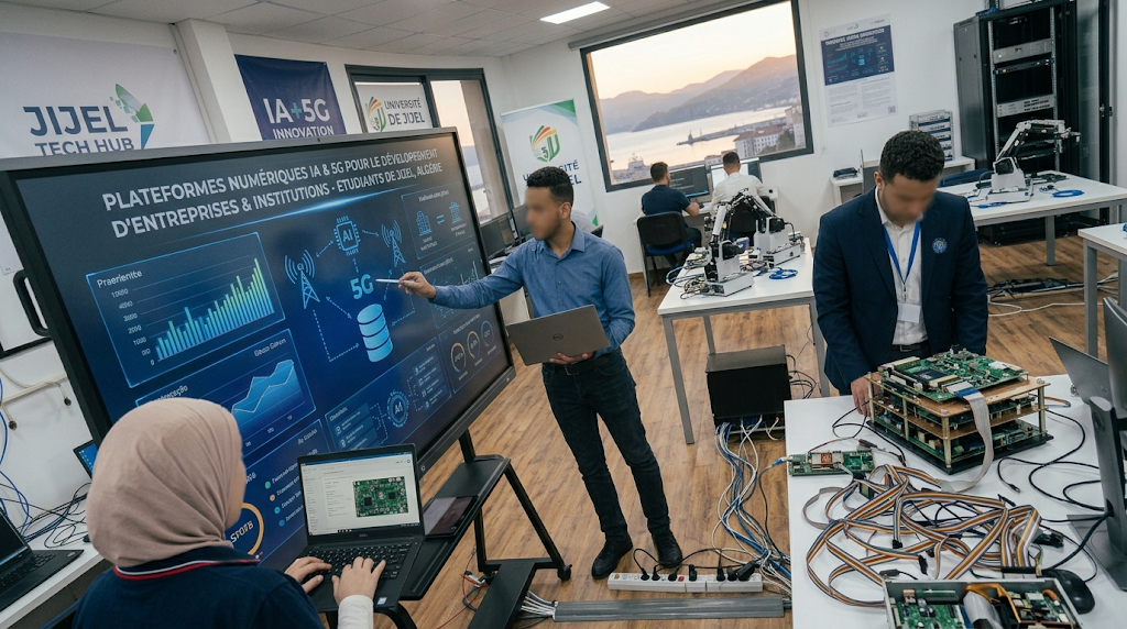 Étudiants de Jijel développent des plateformes numériques basées sur l'IA et la 5G pour booster les entreprises et institutions